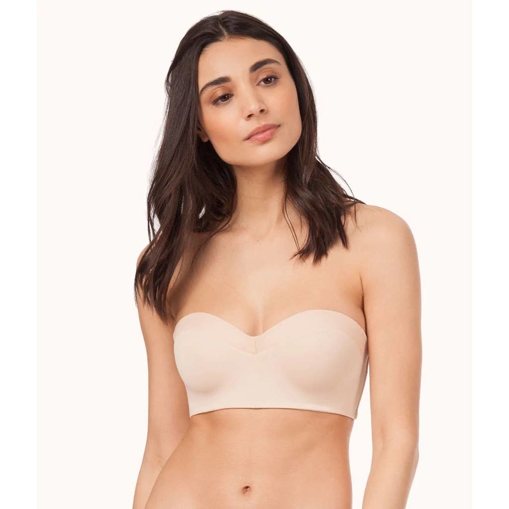 NWT Lively The No-Wire Strapless Bra Toasted Almond Size 34B Nude Shapewear